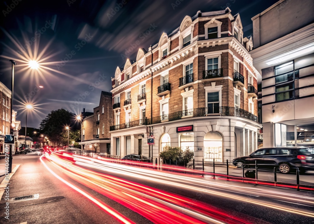 Captivating Long Exposure Photography of West Brompton at Night Showcasing Vibrant Lights and Dynamic Movement in a Bustling Urban Environment Captivating Long Exposure Photography of West Brompton at Night Showcasing Vibrant Lights and Dynamic Movement in a Bustling Urban Environment