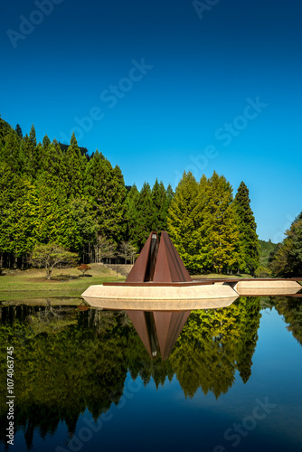 Obraz na płótnie Murou Art Park , sculpture park on an enormous scale deep in the heart of Nara Perfecture Japan w salonie