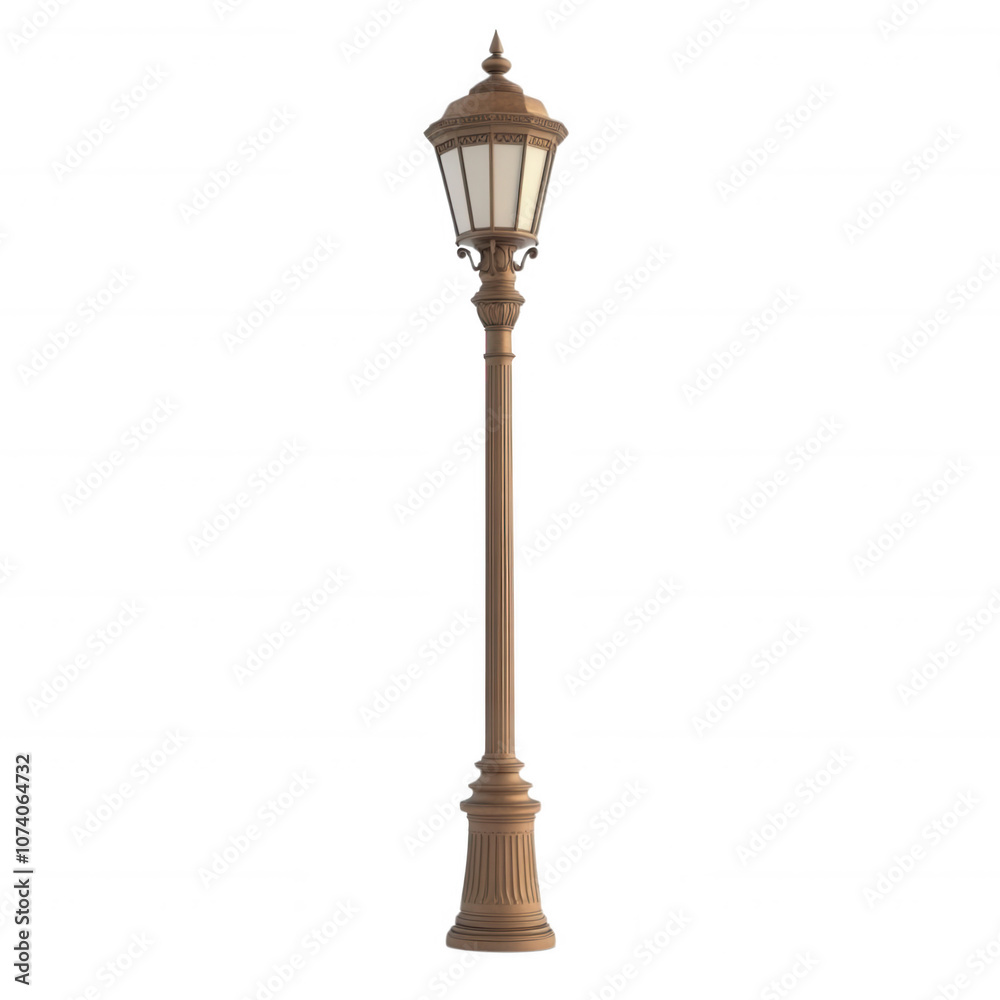 Lamppost, white isolate background Lamppost, white isolate background