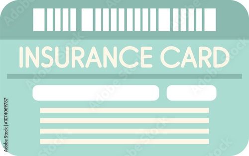 Generic insurance card is isolated on a white background, representing health care coverage and medical expenses