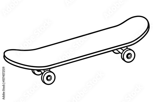 skateboard silhouette vector illustration  white background