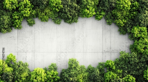 This green patch of trees contrasts sharply with the surrounding urban concrete, highlighting a growing trend in nature-focused lifestyles. Generative AI