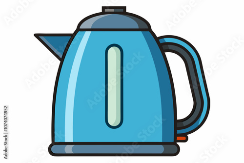 Electric kettle on a white background vector illustration