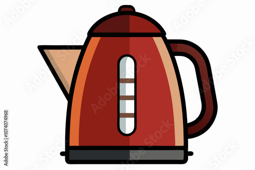 Electric kettle on a white background vector illustration