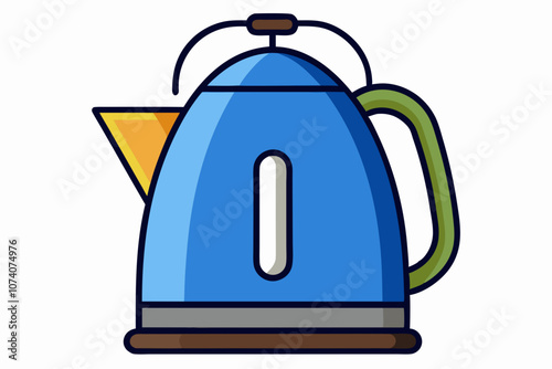 Electric kettle on a white background vector illustration