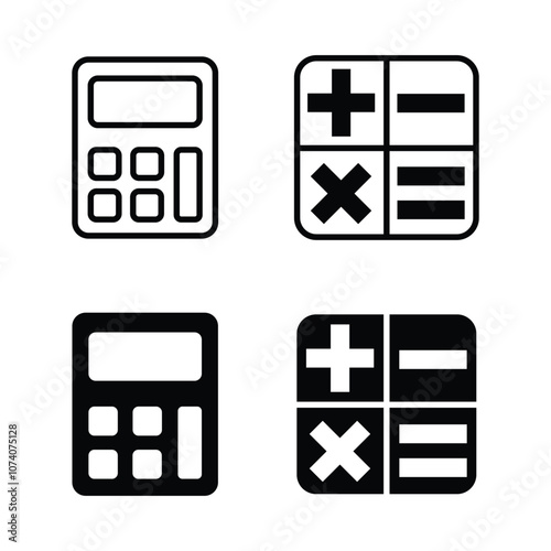 calculator icon vector accounting calculator sign and symbol isolated on white background.