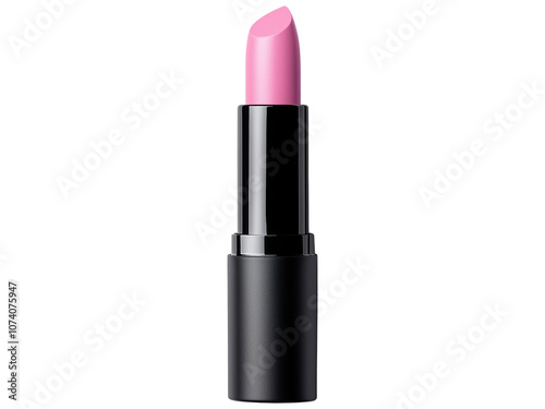 Elegant Pink Lipstick on a Transparent Background Perfect for Cosmetic Promotions and Beauty Product Displays