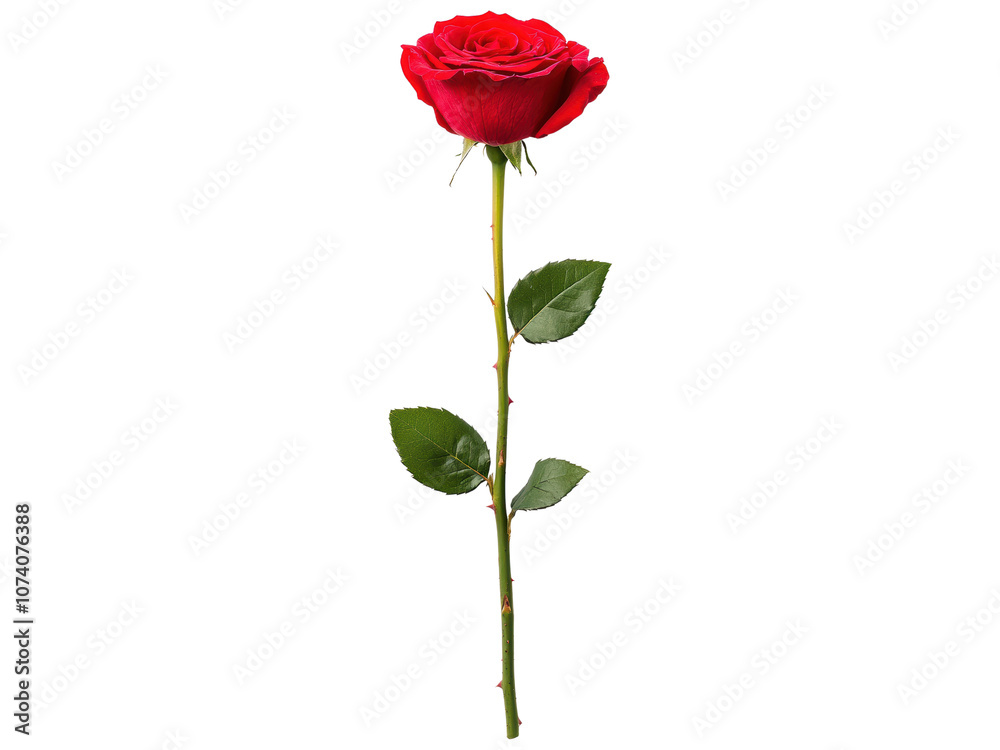 Stunning Red Rose with Green Leaves on a Transparent Background for Elegant Floral Designs and Beautiful Natural Arrangements Stunning Red Rose with Green Leaves on a Transparent Background for Elegant Floral Designs and Beautiful Natural Arrangements