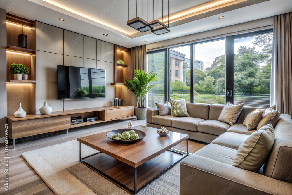 Modern Living Room with Neutral Colors Modern Living Room with Neutral Colors