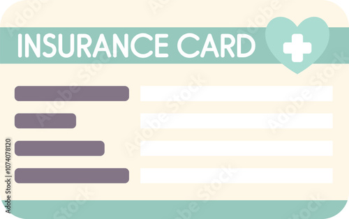 Medical insurance card providing security and healthcare coverage, ensuring peace of mind