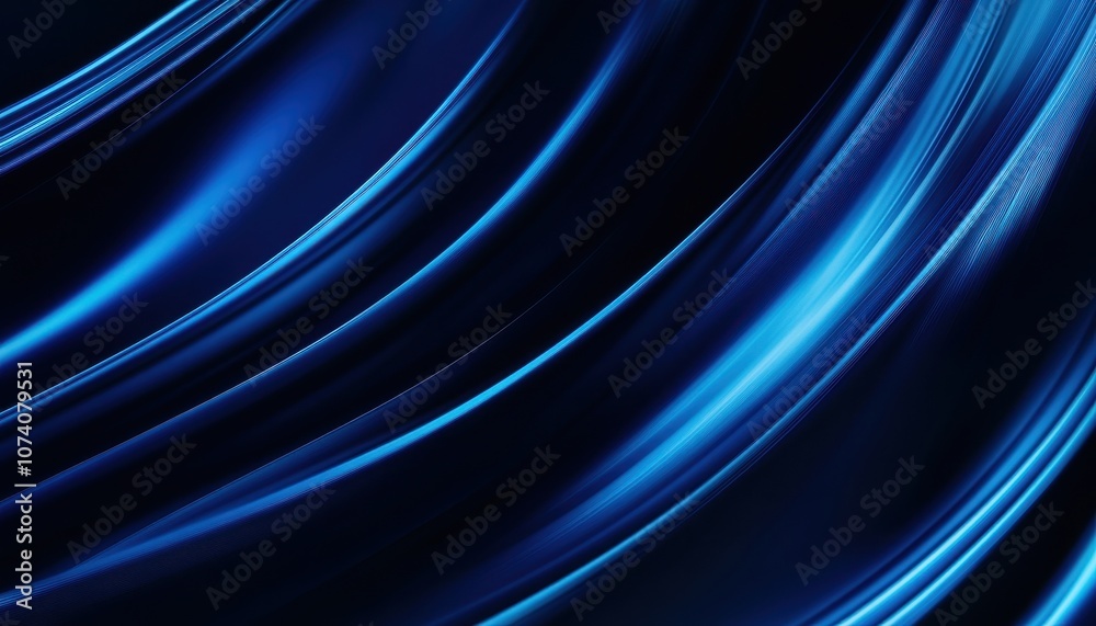Abstract Blue Swirling Lines on Dark Background Abstract Blue Swirling Lines on Dark Background