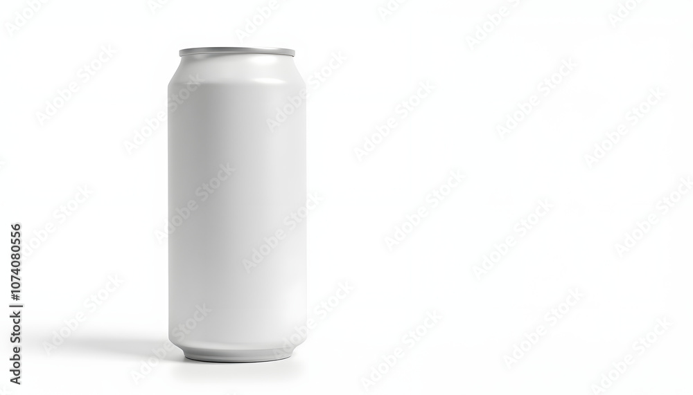 White small beer or soda aluminum can mockup isolated with white highlights, png White small beer or soda aluminum can mockup isolated with white highlights, png