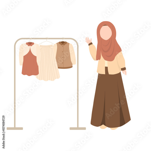 Woman Selling Clothes in Fashion Store