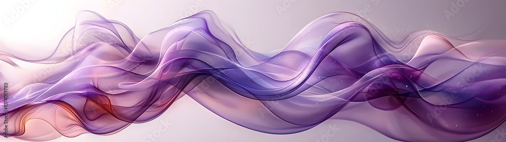 A vibrant abstract wave composed of flowing layers in shades of purple and pink, creating an ethereal and dreamy atmosphere with soft transparency and fluid movement. A vibrant abstract wave composed of flowing layers in shades of purple and pink, creating an ethereal and dreamy atmosphere with soft transparency and fluid movement.