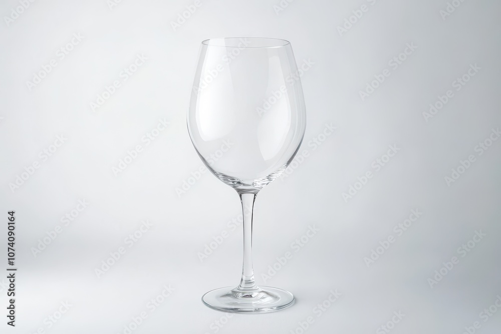 A single vacant wine glass A single vacant wine glass