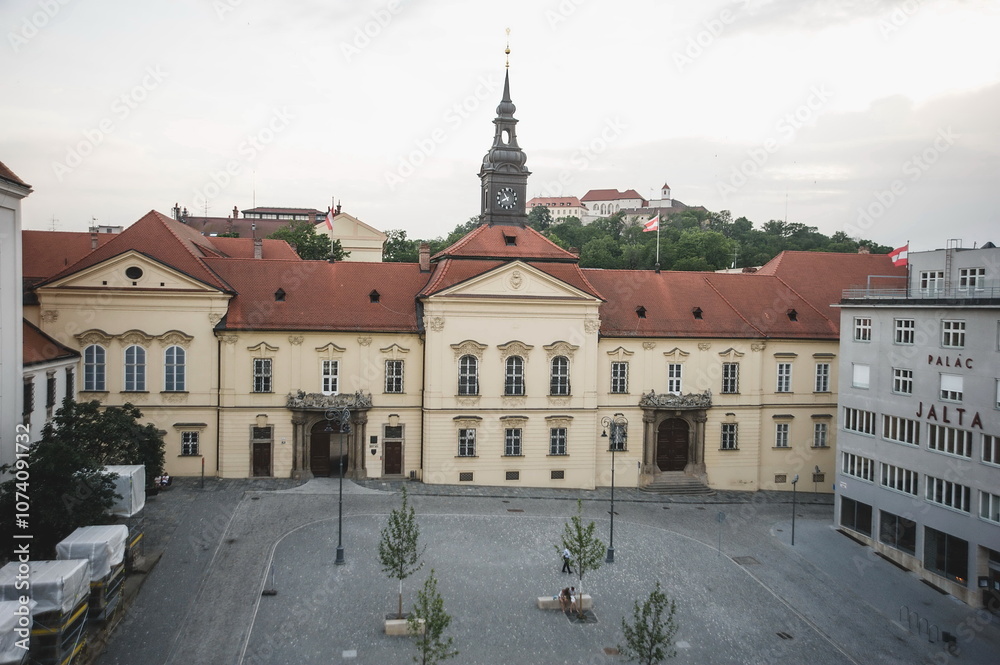 Obraz premium panorama of the city of Brno and the cathedral