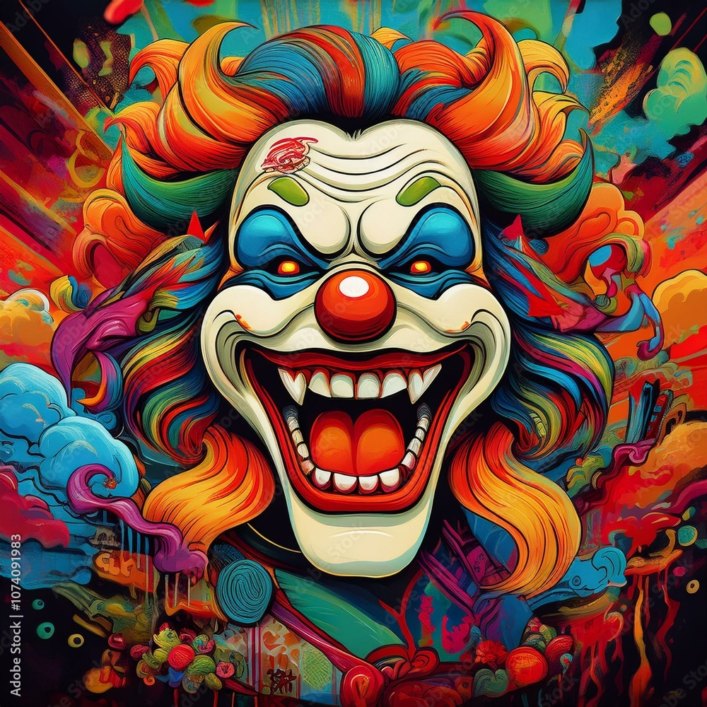 Naklejka premium zombie face