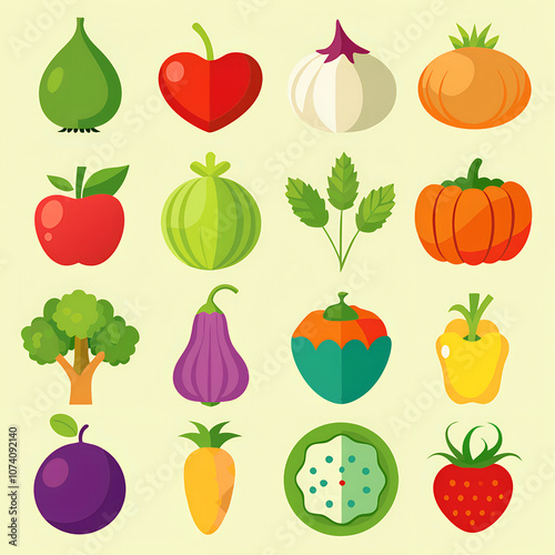 set of vegetables