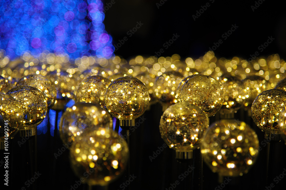 Festive lights and bokeh at outdoor festivals and festivities Festive lights and bokeh at outdoor festivals and festivities