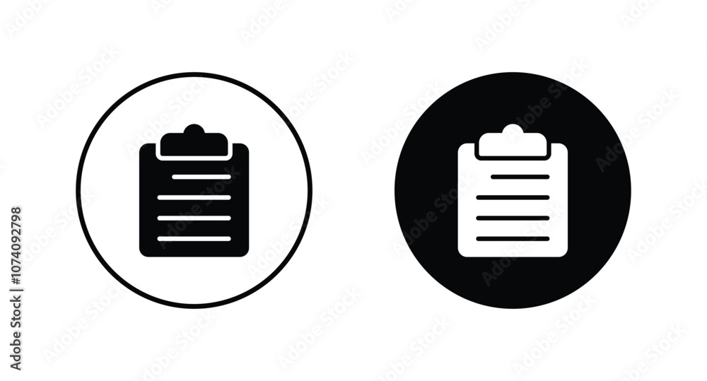 Clipboard and checklist icon vector Clipboard and checklist icon vector