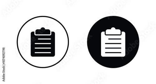 Clipboard and checklist icon vector 