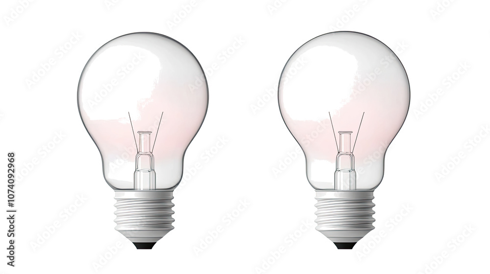 Collection of Light Bulbs Isolated on a Transparent Background Generative AI Collection of Light Bulbs Isolated on a Transparent Background Generative AI