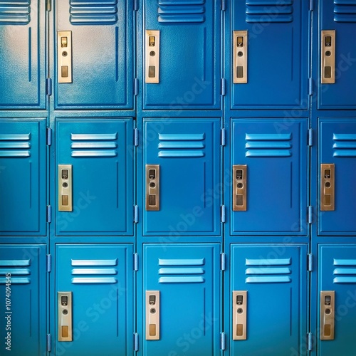 School Locker Background with Copy Space for Text