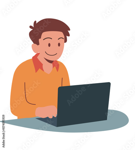 person working on laptop