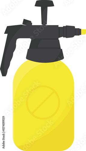 Pesticide sprayer illustration. Spray bottle. Insect extermination disinfection chemicals icon