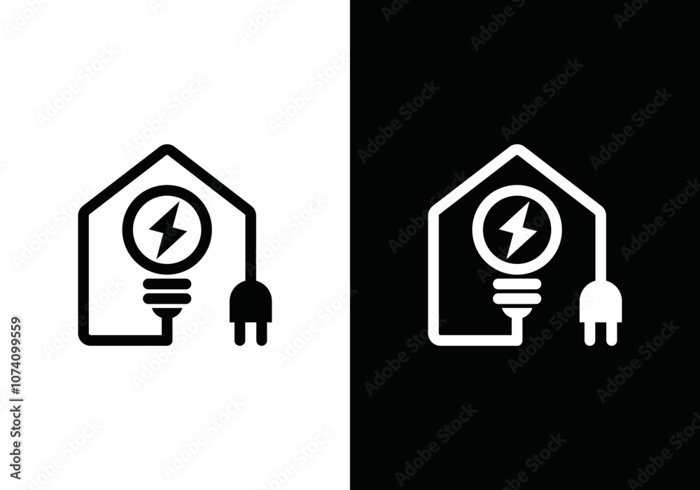 home electrical solution service logo design inspiration. logo design for household electricity. household electricity. Electrical logo design, electrical logo design bolt tunder and home also lights