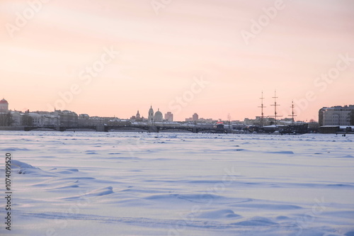 winter view of the city of Saint Petersburg