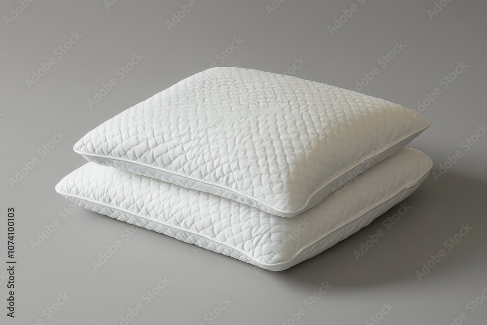 Grey orthopedic pillows with a soft clean design