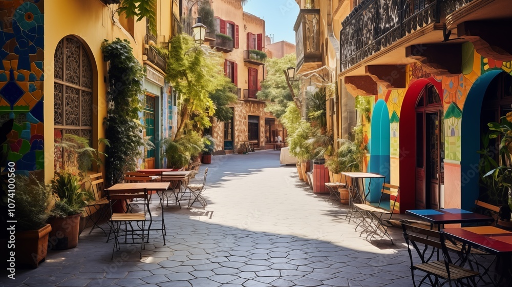 narrow street,generative ai illustration narrow street,generative ai illustration