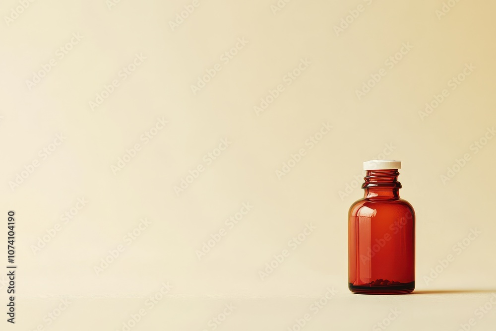 Pills in a bottle on a light backdrop with space for text Treatment for anemia Pills in a bottle on a light backdrop with space for text Treatment for anemia