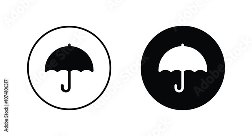 umbrella icon set vector