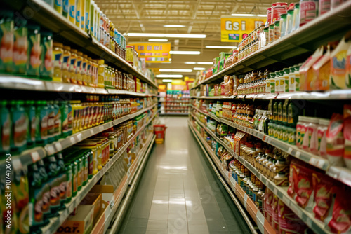 Large store aisle with many different types of beverages.