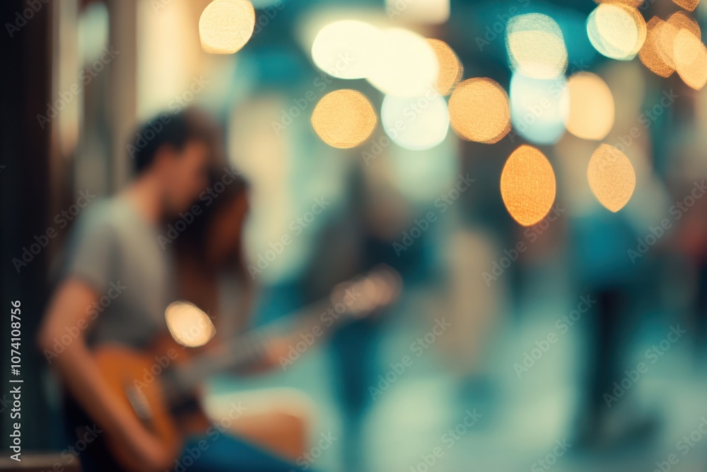 Fotografie Unfocused texture for design background performers on stage