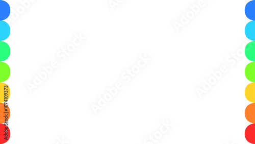 Background white with colorful border. Vector can be used for banners, posters, power points, templates, slides, etc.
