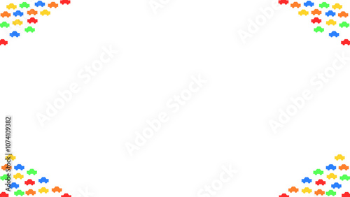 Background white with colorful car icon. Vector can be used for banners, posters, power points, templates, slides, etc.