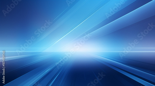 Fog and haze effect on black background with spotlight beams and blue neon light   Abstract futuristic glowing blue neon light lines with speed motion moving on dark blue background.