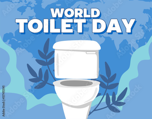 happy world toilet day with clean toilets