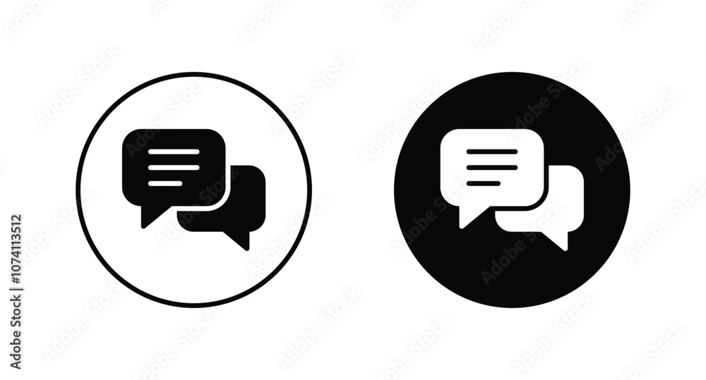 Chat Bubble Icon. chat icons set. Speech bubble, message symbol vector