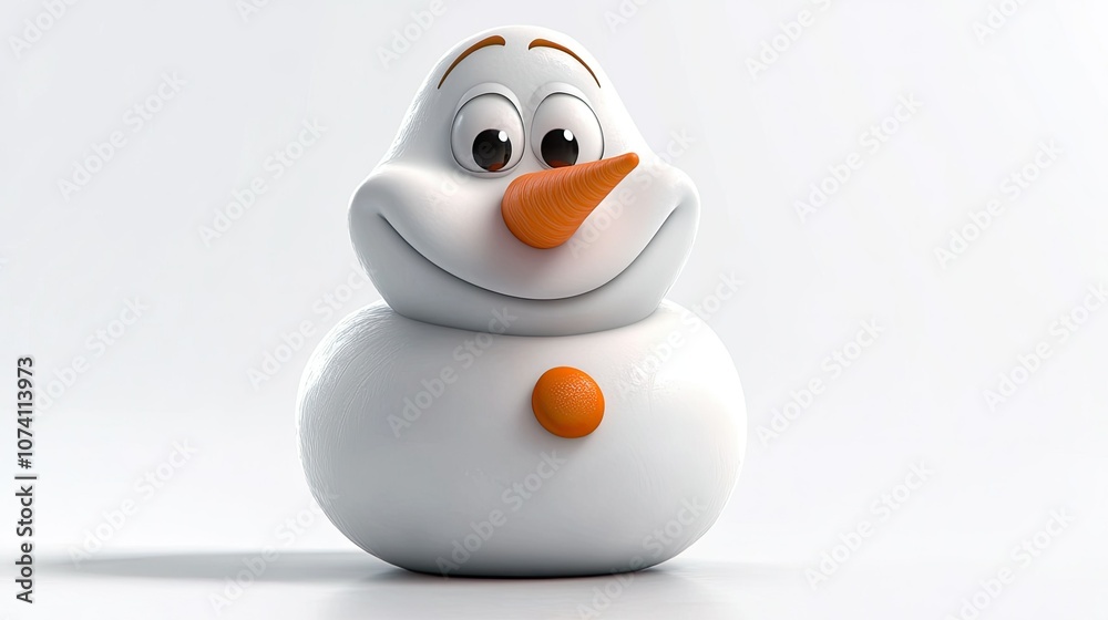 Obraz premium Playful Snowman Character in Bright Design