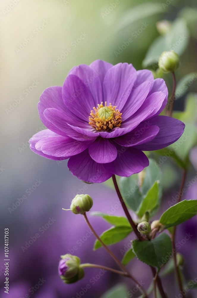 purple flower in the garden - generative ai purple flower in the garden - generative ai