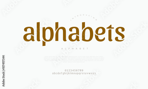 Alphabet typography beauty fashion elegant minimalist serif italic fonts decorative wedding vintage retro logos. Minimal luxury font alphabet logo. Vector illustration