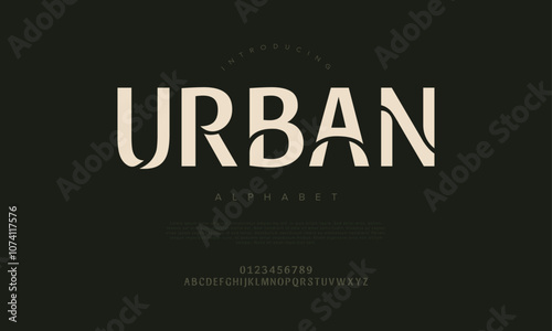 Urban typography beauty fashion elegant minimalist serif italic fonts decorative wedding vintage retro logos. Minimal luxury font alphabet logo. Vector illustration