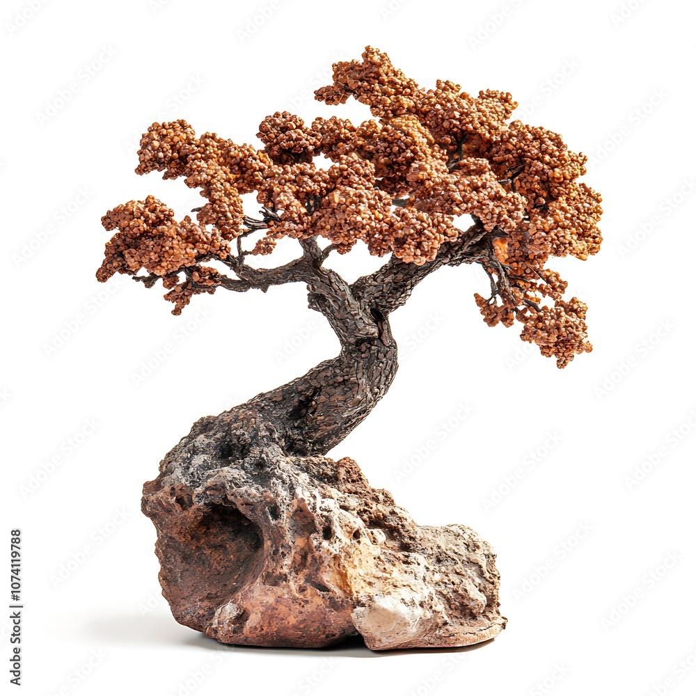 Amur cork tree isolated on a with a white background, close up Amur cork tree isolated on a with a white background, close up