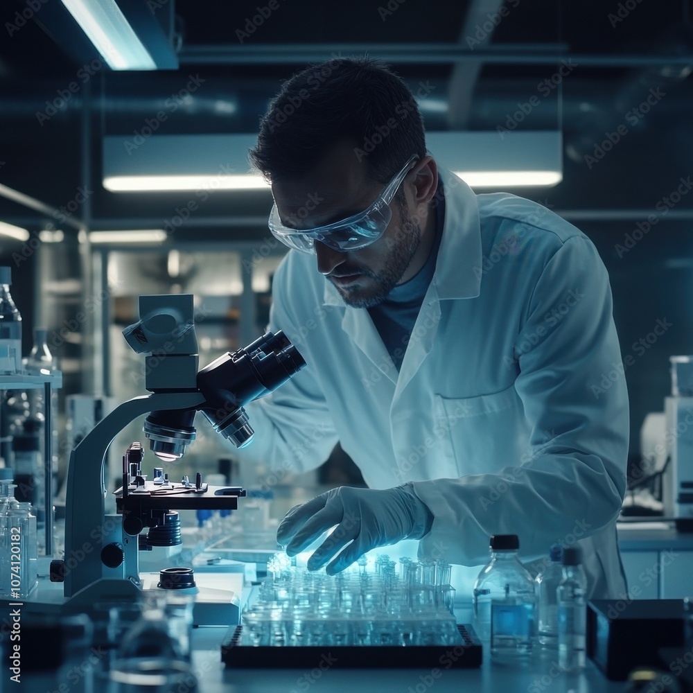 scientist working in laboratory scientist working in laboratory
