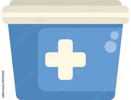 First aid kit closed, ready to help in case of an accident at home or at work