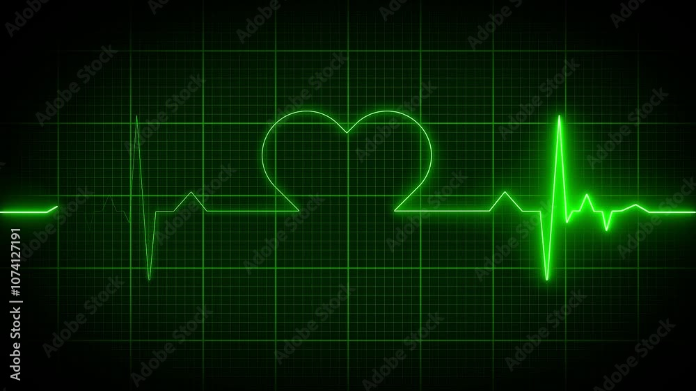 Cardiogram heartbeat pulse rate neon glowing video animation. Emergency ekg monitoring. loop motion animate 4k footage. Abstract heartbeat. Cardiogram heartbeat pulse rate neon glowing video animation. Emergency ekg monitoring. loop motion animate 4k footage. Abstract heartbeat.